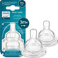 Philips AVENT SCY763/02 Anti - Colic Baby Bottle Nipple, Flow 3 Medium, BPA - Free Soft Silicone Teat, Compatible with Anti - Colic Bottles, Pack of 2 - Adenzo Comfies