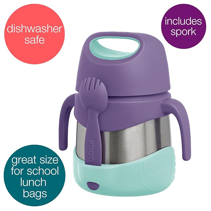 B.box Insulated Food Jar lilac Pop and  Emerald Forest, 1 EA