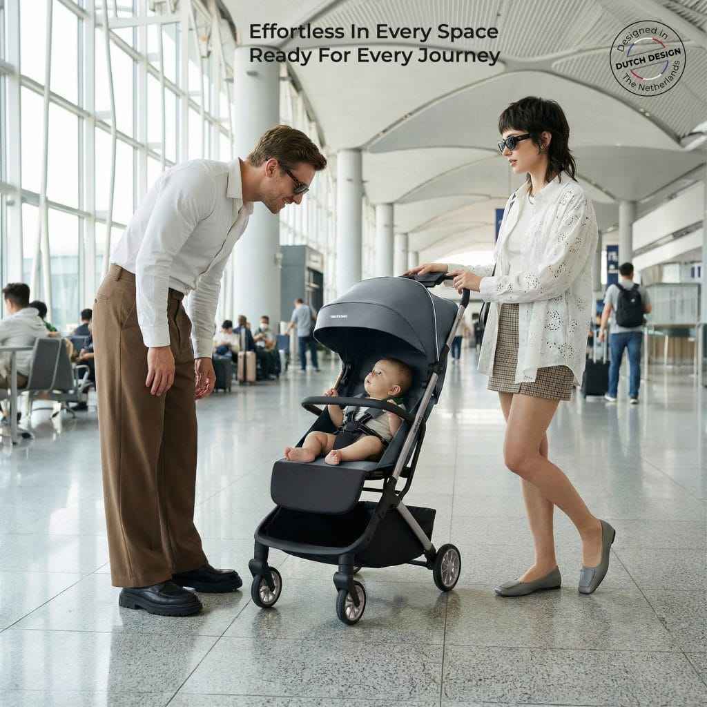 Neobreez NEOLITE Ultra-Compact Lightweight Cabin-Approved Travel Baby Toddler Stroller|Quick Compact One-Hand Fold Pushchair,UPF 50+ Canopy,Gift Bag|0-4yrs,22kg. - Adenzo Comfies