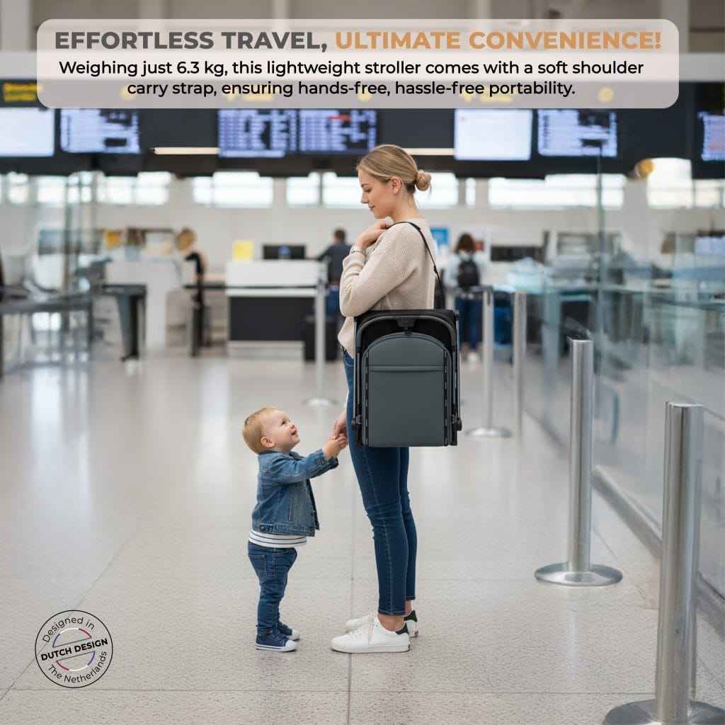 Neobreez NEOLITE Ultra-Compact Lightweight Cabin-Approved Travel Baby Toddler Stroller|Quick Compact One-Hand Fold Pushchair,UPF 50+ Canopy,Gift Bag|0-4yrs,22kg. - Adenzo Comfies