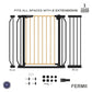 Neobreez FERMII Auto Close Safety Baby Toddler Gate| 75 to 85(up to 115 cm)+ 10/20cm Extension| Extra Wide Child Gate For Stairs&Doorways, Wide Pressure Fit Stair Gate | No Drill Barrier Stair Gate.