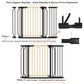 Neobreez FERMII Auto Close Safety Baby Toddler Gate| 75 to 85(up to 115 cm)+ 10/20cm Extension| Extra Wide Child Gate For Stairs&Doorways, Wide Pressure Fit Stair Gate | No Drill Barrier Stair Gate.