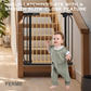 Neobreez FERMII Auto Close Safety Baby Toddler Gate| 75 to 85(up to 115 cm)+ 10/20cm Extension| Extra Wide Child Gate For Stairs&Doorways, Wide Pressure Fit Stair Gate | No Drill Barrier Stair Gate.