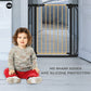 Neobreez FERMII Auto Close Safety Baby Toddler Gate| 75 to 85(up to 115 cm)+ 10/20cm Extension| Extra Wide Child Gate For Stairs&Doorways, Wide Pressure Fit Stair Gate | No Drill Barrier Stair Gate.