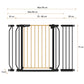 Neobreez FERMII Auto Close Safety Baby Toddler Gate| 75 to 85(up to 115 cm)+ 10/20cm Extension| Extra Wide Child Gate For Stairs&Doorways, Wide Pressure Fit Stair Gate | No Drill Barrier Stair Gate.