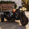 Baby Gaon Electric Ride - On Moto Chopper for Kids – Black Battery - Powered Motorcycle with Music, LED Screen, and Two - Passenger Seat - Adenzo Comfies