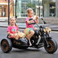 Baby Gaon Electric Ride - On Moto Chopper for Kids – Black Battery - Powered Motorcycle with Music, LED Screen, and Two - Passenger Seat - Adenzo Comfies