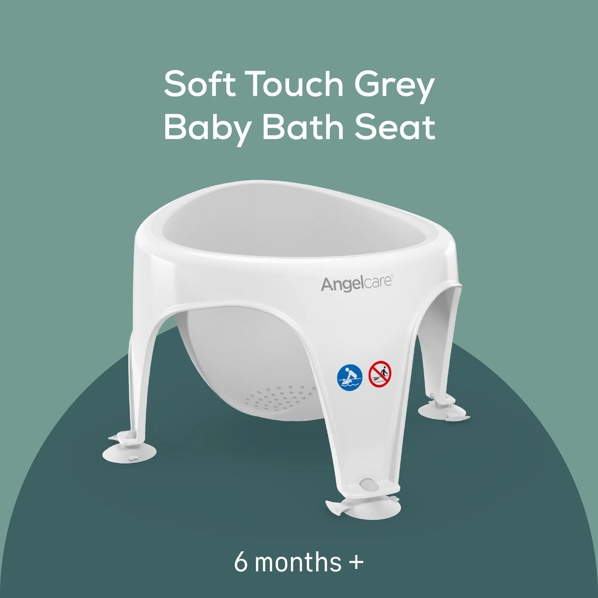 Angelcare Soft Touch Baby Bath Seat 6-10 Months | Grey
