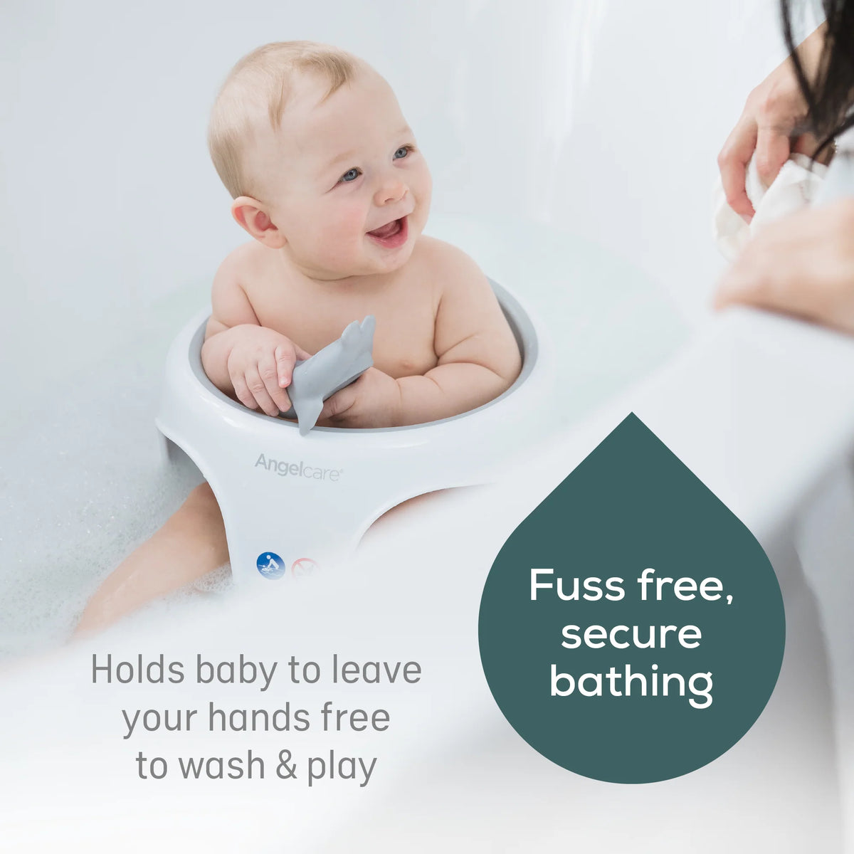 Angelcare Soft Touch Baby Bath Seat 6-10 Months | Grey