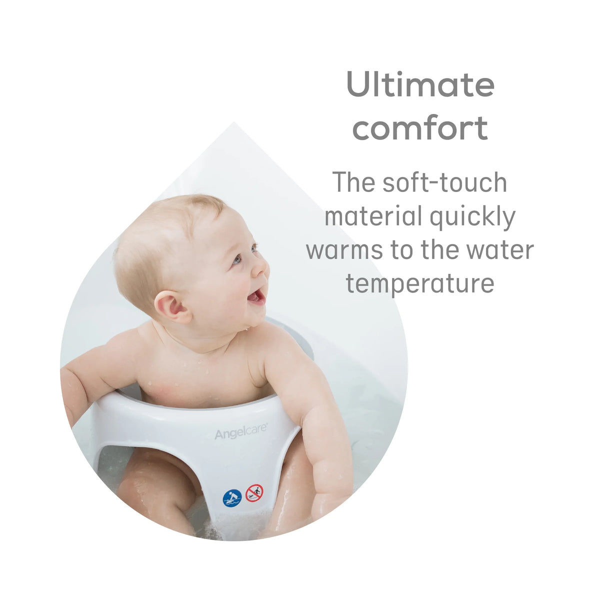Angelcare Soft Touch Baby Bath Seat 6-10 Months | Grey