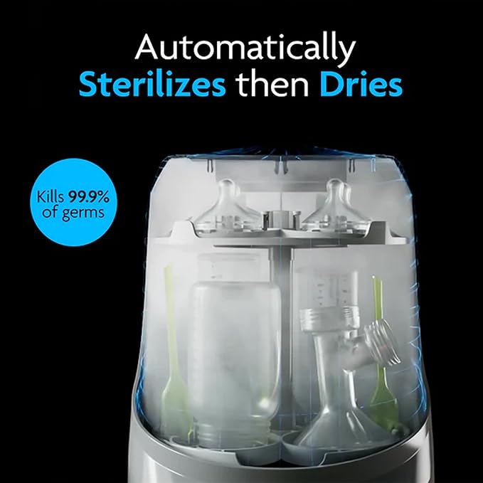 Baby Brezza Bottle Washer Pro - Baby Bottle Washer, Sterilizer + Dryer - All in One Machine Cleans Bottles, Pump Parts, & Sippy Cups - Replaces Hand Washing, Bottle Brushes and Drying Racks, 1 Count