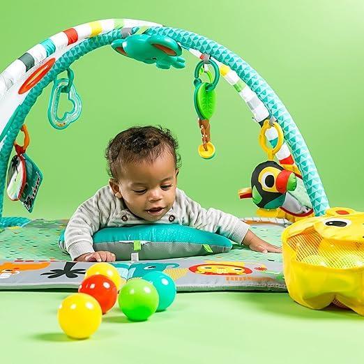 Baby Einstein by Bright Starts 5 - in - 1 Play Activity Gym “Your Way Ball” — Adjustable Activity Center, Removable Toys, Sensory Lights & Sounds, Newborn to 12 Months - Adenzo Comfies