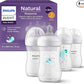 Philips Avent Natural Response Baby Gift Set, 4 Natural Response Baby Bottles 260 ml with T3 (1 m+ Teats), SCY903/61