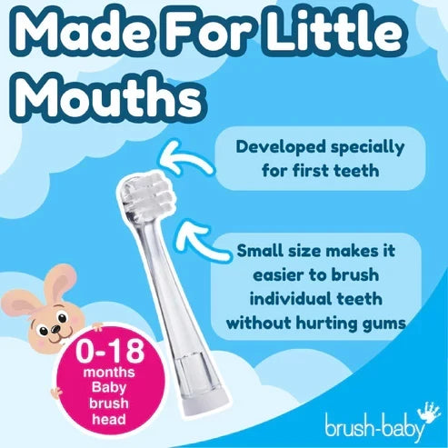 BabySonic Replacement Brush Heads 0–18 Months (2 Pack)