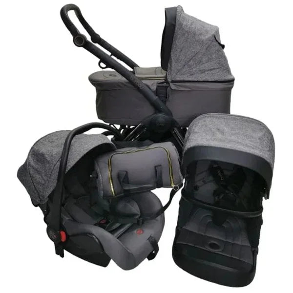 Baby Stroller Burbay AS - 86, 0 - 3Y, Grey/black - Adenzo Comfies