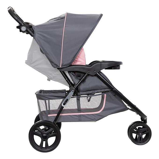 Baby Trend Skyline 35 Travel System – Infant Car Seat and Stroller Combo with Adjustable Canopy, Lightweight Frame, and Easy - Fold Design – Pink - Adenzo Comfies