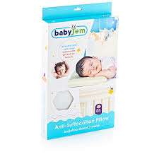 Babyjem Anti-Suffocation Pillow, Beige, 0+ Months, Lightweight Infant Pillow, Breathable Cotton, Ergonomic Design for Safe Sleep