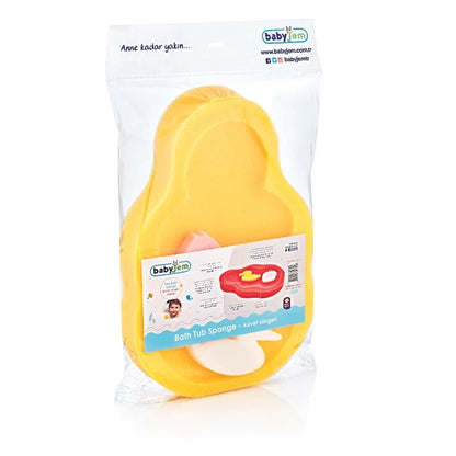 BabyJem Baby Bath Sponge, 0+ Months, Blue, Yellow