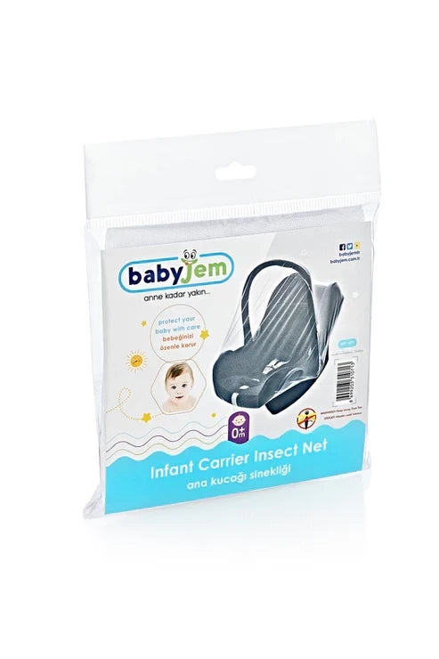 Babyjem Infant Carrier Insect Net, White, Black 0 Months+