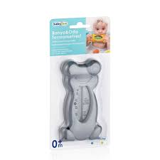 Babyjem Baby Bath & Room Thermometer, Grey, 0+ Months, Dual-Use Temperature Monitor, Floating Design, Safe & BPA-Free