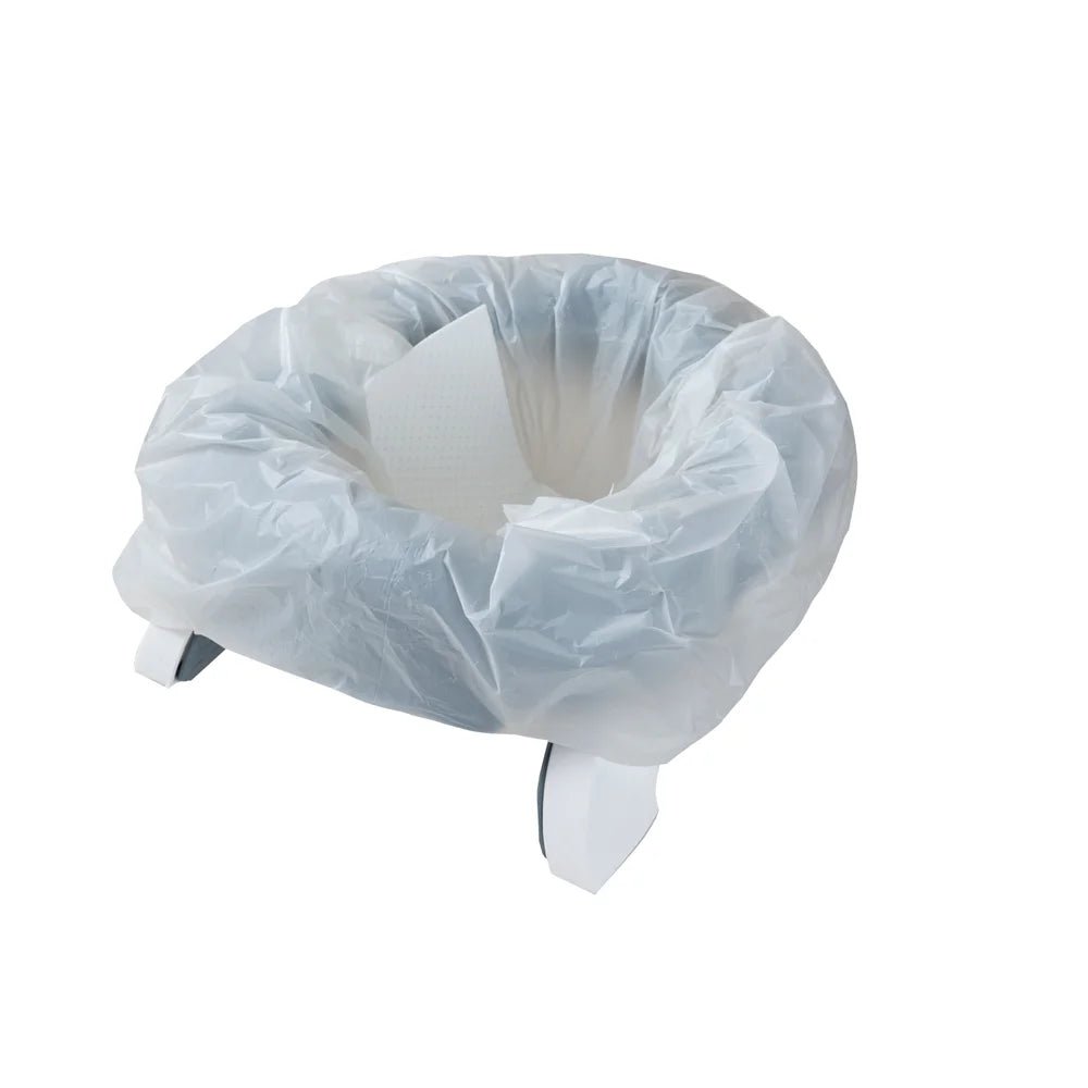 Babyjem Portable Seat Blue, Gray With 5 Disposable Refill Bags - Adenzo Comfies