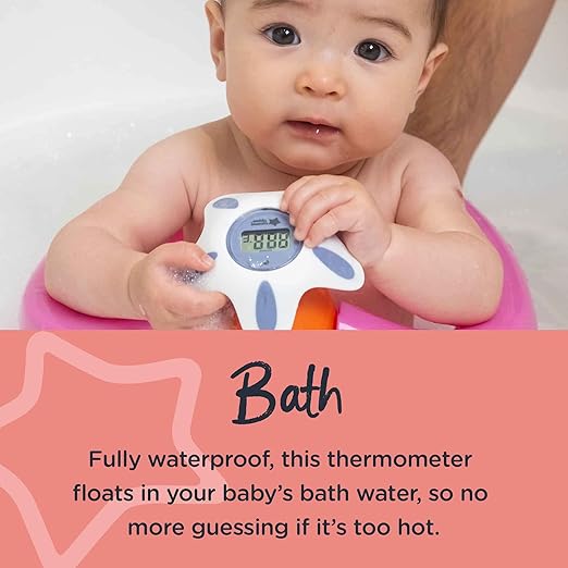 Tommee Tippee InBath Digital Thermometer  Waterproof, Floats in Water, Easy‑Read LCD Display, Suitable for Bath & Nursery