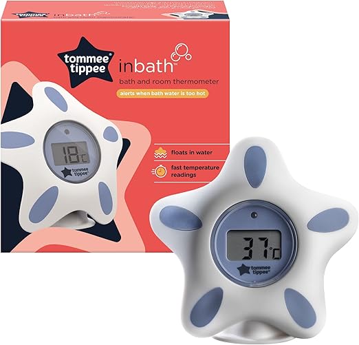 Tommee Tippee InBath Digital Thermometer  Waterproof, Floats in Water, Easy‑Read LCD Display, Suitable for Bath & Nursery