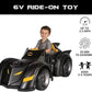 Batman Batmobile DC Comic Ride On Toy for Kids | 6 Volt Battery Powered Electric Car with Charger | Easy to Operate & Safe for Toddlers Ages 3 - 5 | Perfect Superhero Gift for Boys & Girls - Adenzo Comfies