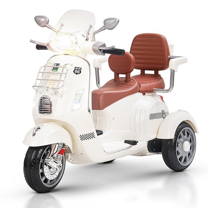 Baybee ScootStar Battery Operated Bike for Kids | Ride on Toy Kids Bike with Dual Seat, Bluetooth, USB & Storage | Baby Bike with Music & Light | Electric Bike to Drive 1 to 3 Years - Adenzo Comfies