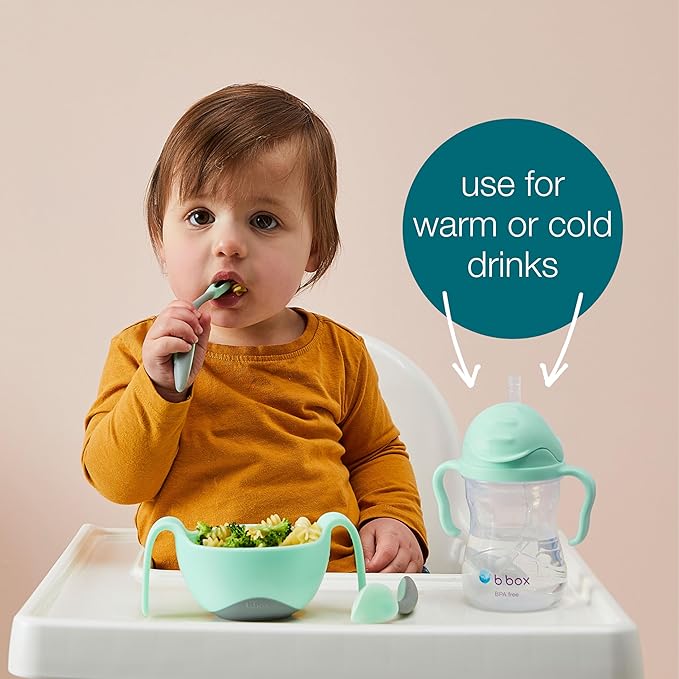 B.box Anti-Colic Weighted Straw Sippy Cup - Leak-Proof Baby Training Cup - 240ml
