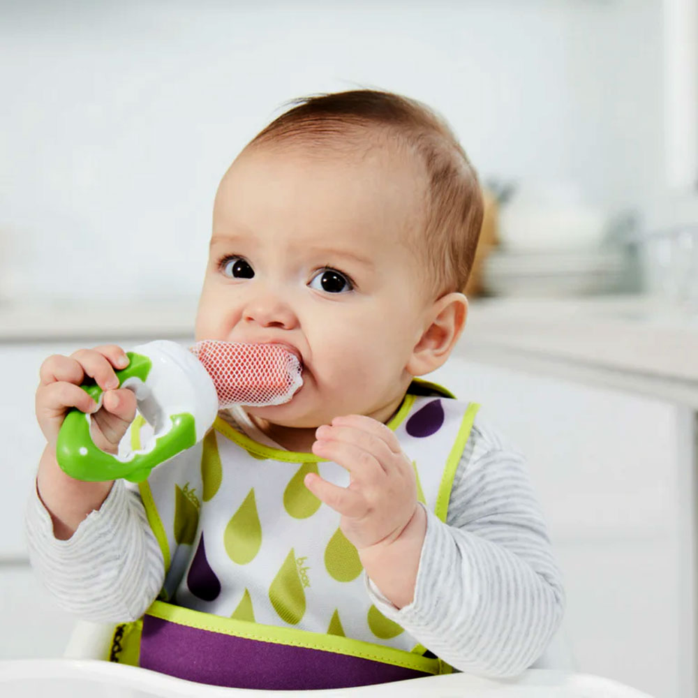 B.box Easy Grip Fresh Food & Fruit Feeder 4m+ – Safe Baby Teether & Food Feeder