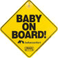 Bebeconfort Baby On Board Sign for Car, Baby Sign, 0+ Months, Easy and Quick to Install Via Suction Cups, Easy to Clean, Internationally Recognized Sign, Yellow
