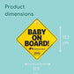 Bebeconfort Baby On Board Sign for Car, Baby Sign, 0+ Months, Easy and Quick to Install Via Suction Cups, Easy to Clean, Internationally Recognized Sign, Yellow