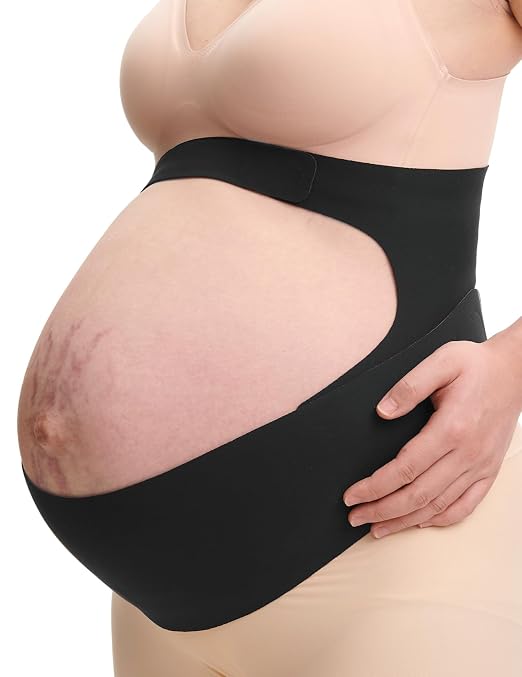 Momcozy Pregnancy Belly Band - CozySupport Ergonomic Maternity Belly Band for Back Support, Abdomen & Waist - Adenzo Comfies