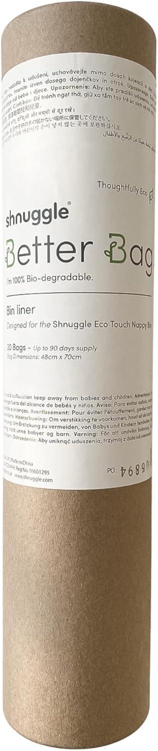 Shnuggle Better Bag Nappy Bin Liners 2 Pack | 100% Biodegradable & Odour - Trapping - Adenzo Comfies
