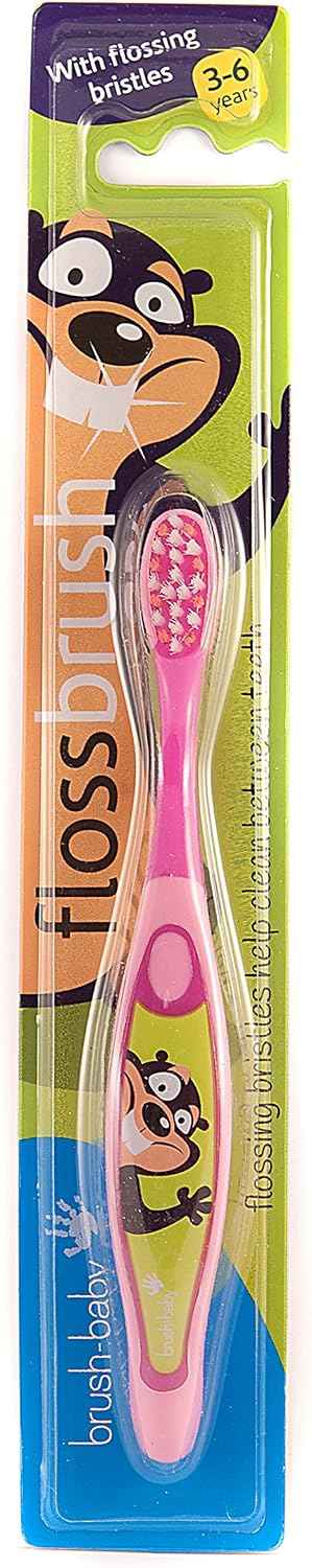 Brush‑Baby FlossBrush – Pink, 3–6 Years