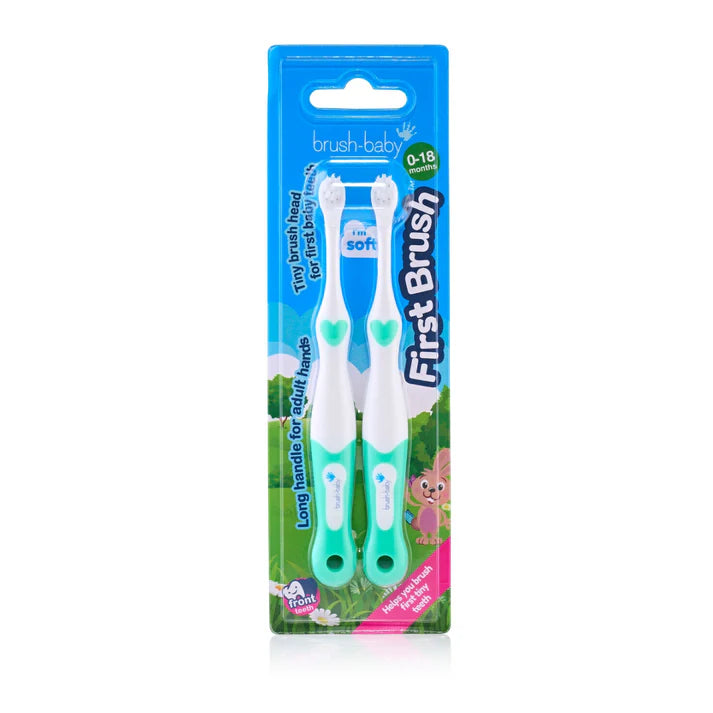 Brush-baby First Brush Assorted Colors, 0-18 months (Pack of 2)