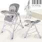 Burbay Adjustable Baby High Chair with Removable Tray & Safety Harness – Modern Foldable Feeding Chair - Adenzo Comfies