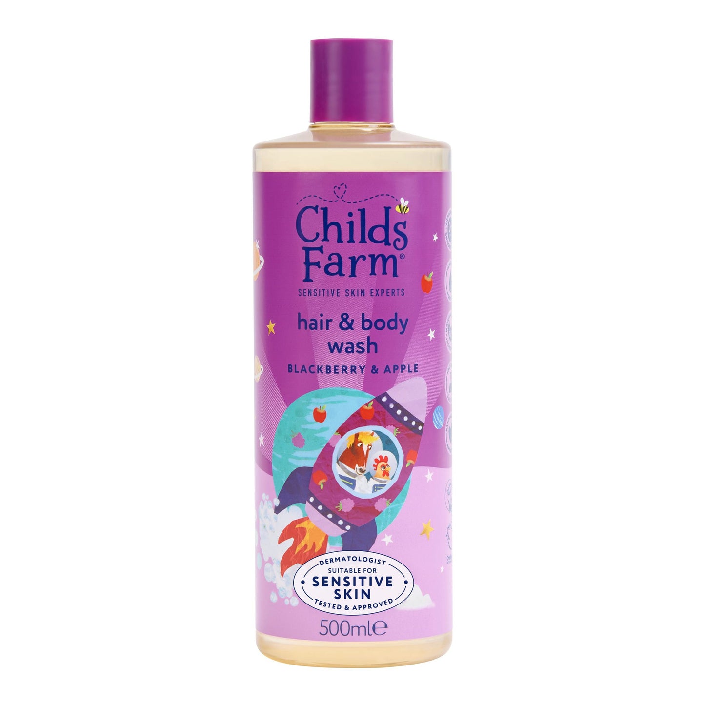 Childs Farm | Kids Hair & Body Wash 500ml | Blackberry & Organic Apple | Suitable for Dry, Sensitive & Eczema-prone Skin - Adenzo Comfies