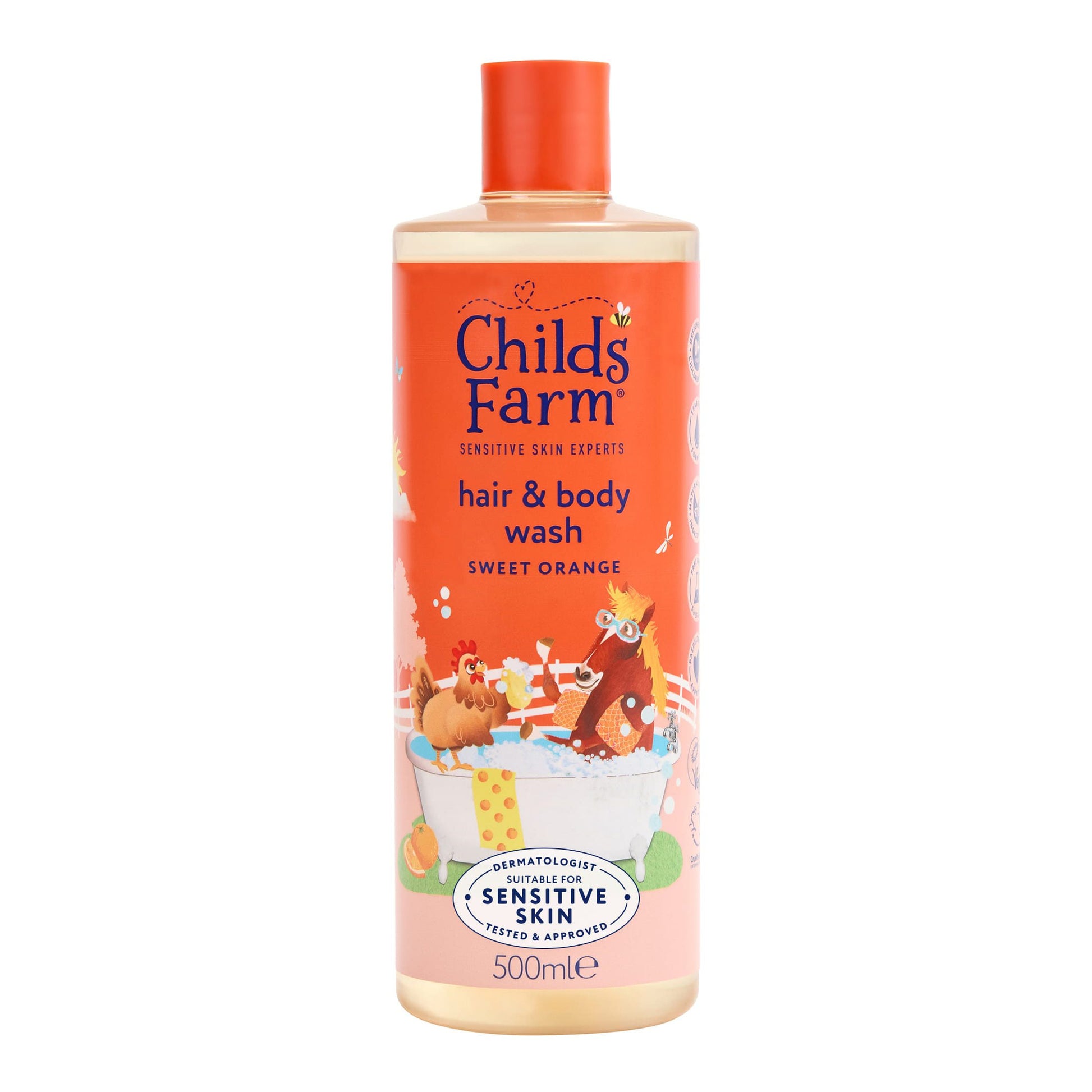 Child's Farm Organic Sweet Orange Hair and Body Wash 500 ml by Childs Farm - Adenzo Comfies