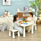 COSTWAY Kids Table and Chair Set, Children Multi Activity Desk with 2 Chairs, 3 - Piece Toddler Furniture Set for Eating, Drawing, Writing, Craft, Snack Time, 77 x 55 x 50 cm - Adenzo Comfies