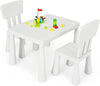COSTWAY Kids Table and Chair Set, Children Multi Activity Desk with 2 Chairs, 3 - Piece Toddler Furniture Set for Eating, Drawing, Writing, Craft, Snack Time, 77 x 55 x 50 cm - Adenzo Comfies