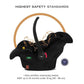 Neobreez i-SACRO i-Size Infant Car Seat, Lightweight Baby Carrier Car Seat, Includes Seat Reducer& Seat Wedge,3 Point Strap ECE R129, Newborn to 15 months, Waterproof UPF50+ Canopy (13kg-Black . - Adenzo Comfies