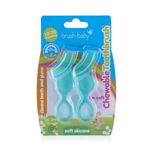 Chewable Toothbrush Teal (Double Pack)