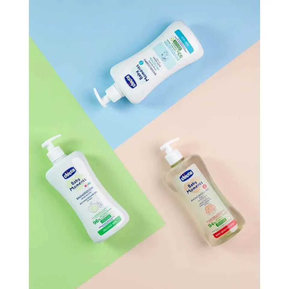 Chicco Baby Moments No‑Tears Bath & Shower Gel – 500ml, Newborn & Above