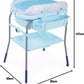 Chicco Cuddle & Bubble Ergonomic Baby Bathtub with Legs and Changing Mat with Padded and Soft Reducer, Adjustable Height, Compact Closure, Organizer, 2 Wheels, Max. 11 kg - Blue (Ocean) - Adenzo Comfies