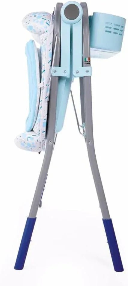 Chicco Cuddle & Bubble Ergonomic Baby Bathtub with Legs and Changing Mat with Padded and Soft Reducer, Adjustable Height, Compact Closure, Organizer, 2 Wheels, Max. 11 kg - Blue (Ocean) - Adenzo Comfies