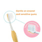Chicco First Teeth Toothbrushes – Pack of 2, Mustard Yellow / Indigo Blue (6–36 Months)