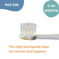 Chicco First Teeth Toothbrushes – Pack of 2, Mustard Yellow / Indigo Blue (6–36 Months)