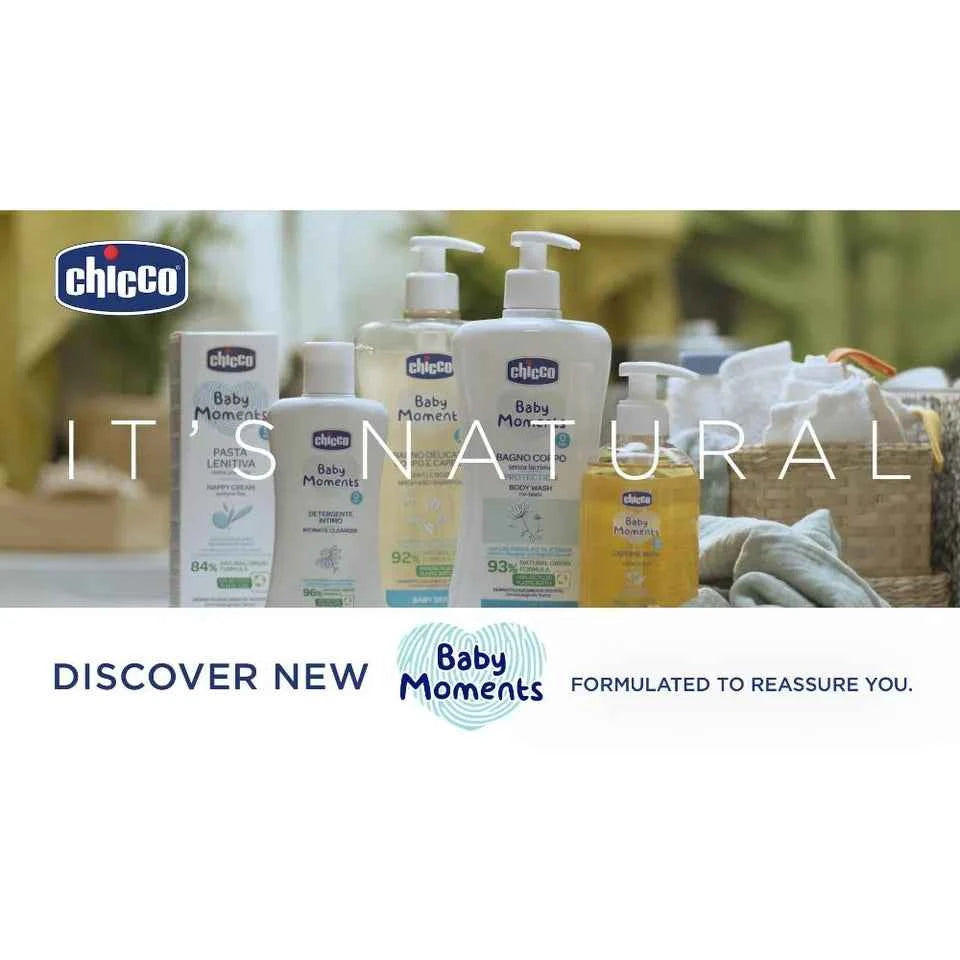 Chicco Baby Moments No‑Tears Bath Shampoo – 200ml, Newborn & Above
